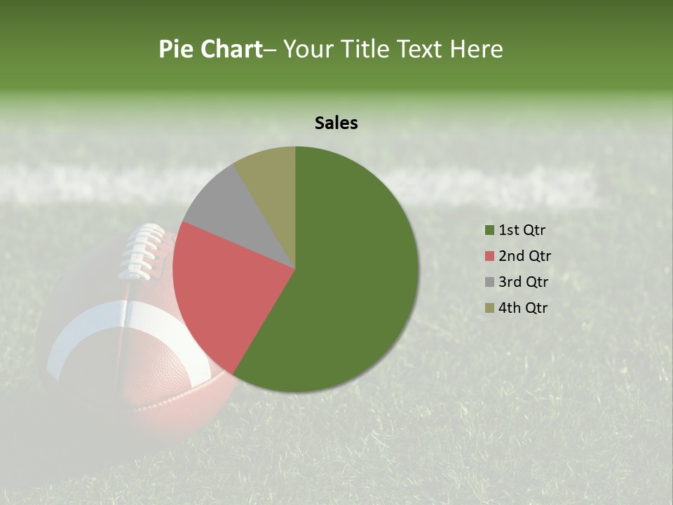 A Football Sitting On Top Of A Lush Green Field PowerPoint Template