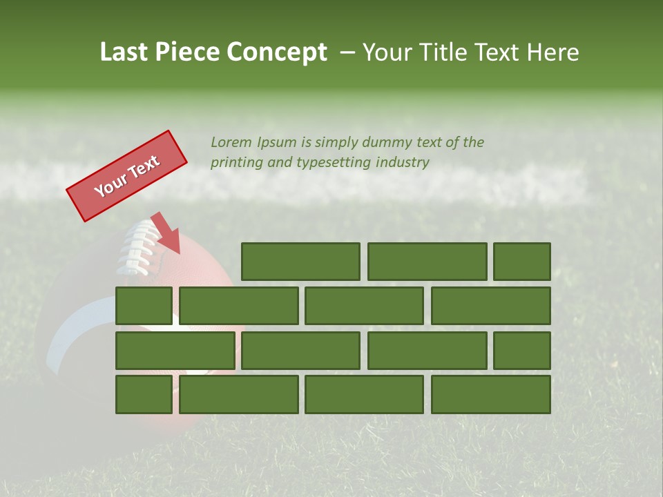 A Football Sitting On Top Of A Lush Green Field PowerPoint Template