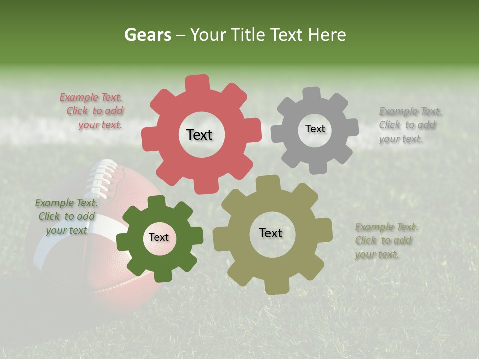 A Football Sitting On Top Of A Lush Green Field PowerPoint Template
