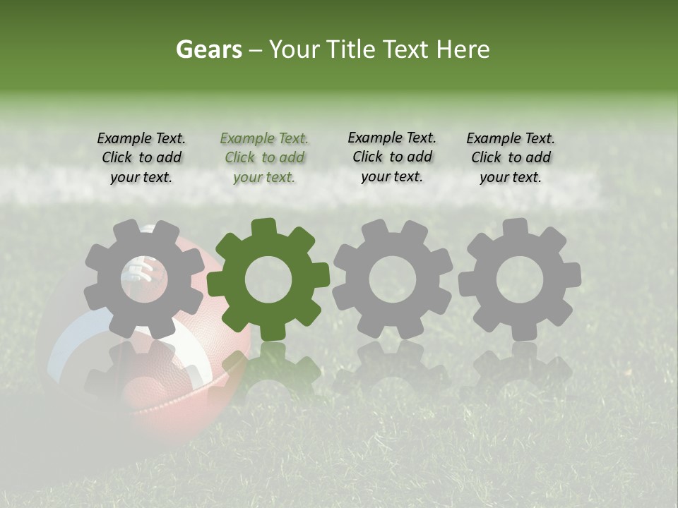 A Football Sitting On Top Of A Lush Green Field PowerPoint Template
