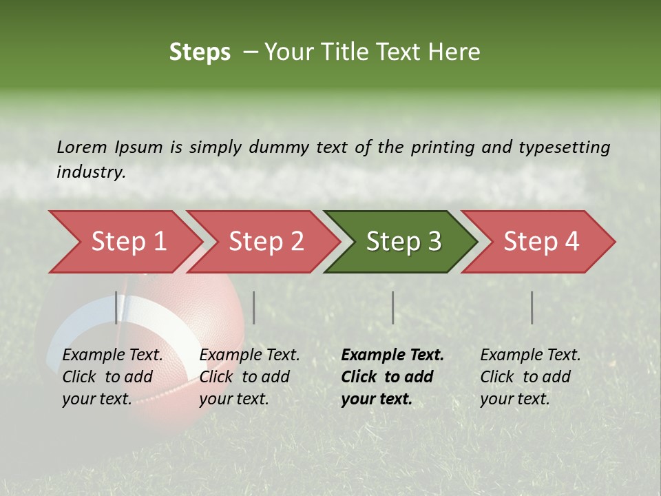 A Football Sitting On Top Of A Lush Green Field PowerPoint Template