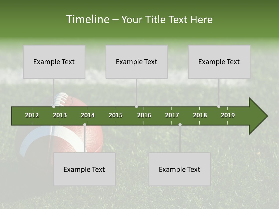 A Football Sitting On Top Of A Lush Green Field PowerPoint Template