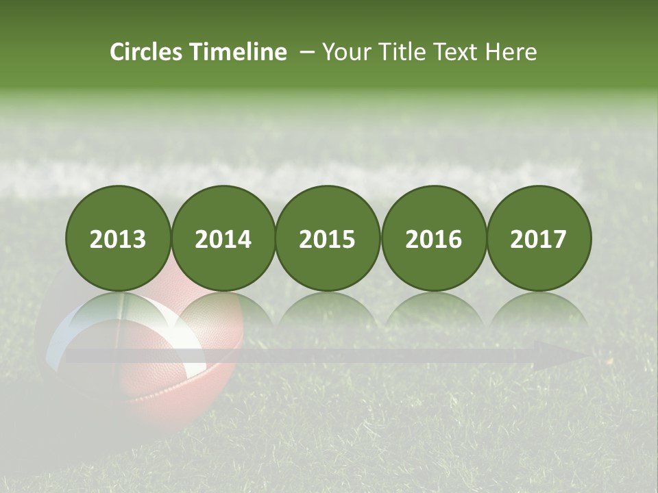 A Football Sitting On Top Of A Lush Green Field PowerPoint Template