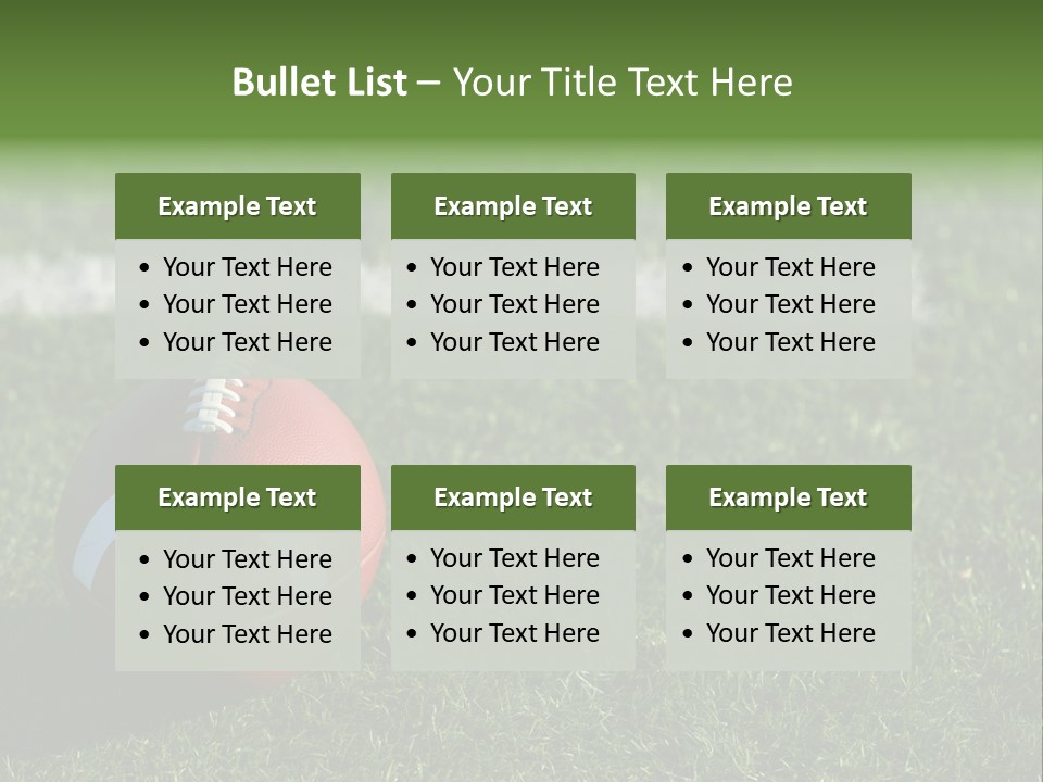 A Football Sitting On Top Of A Lush Green Field PowerPoint Template