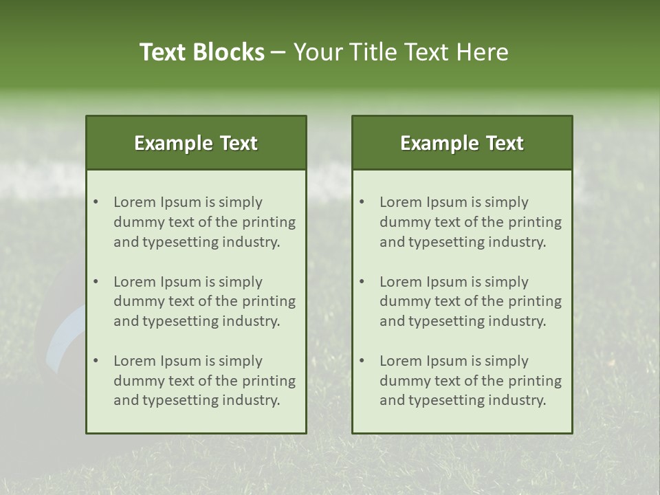 A Football Sitting On Top Of A Lush Green Field PowerPoint Template