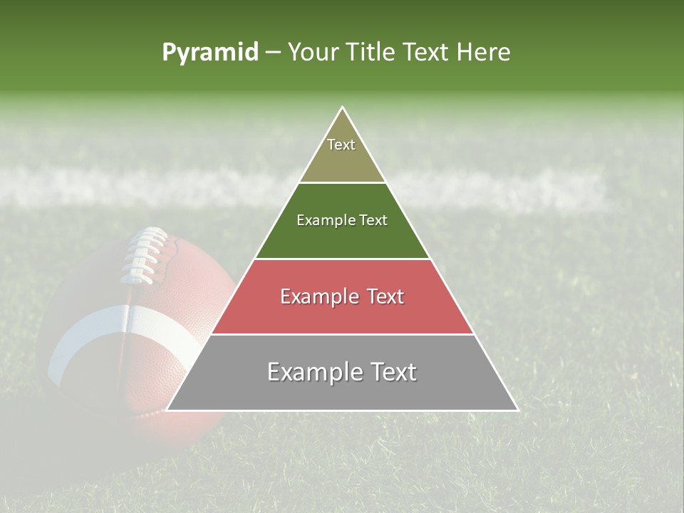 A Football Sitting On Top Of A Lush Green Field PowerPoint Template
