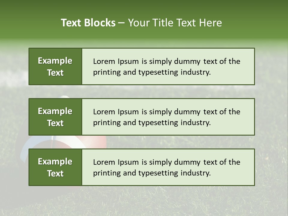 A Football Sitting On Top Of A Lush Green Field PowerPoint Template