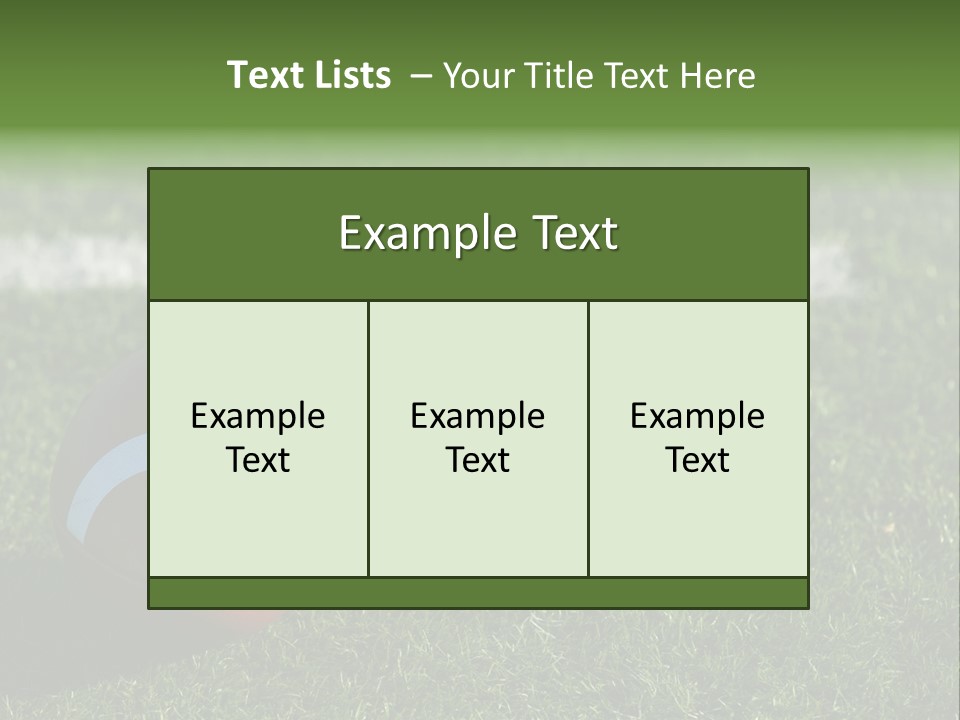 A Football Sitting On Top Of A Lush Green Field PowerPoint Template
