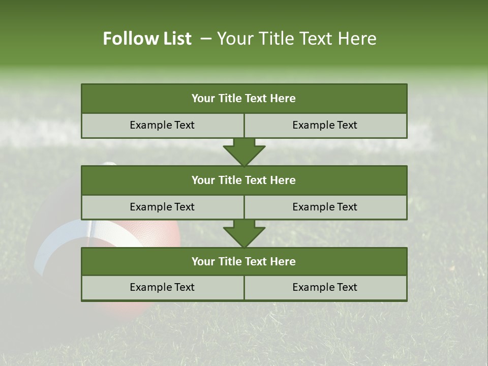 A Football Sitting On Top Of A Lush Green Field PowerPoint Template