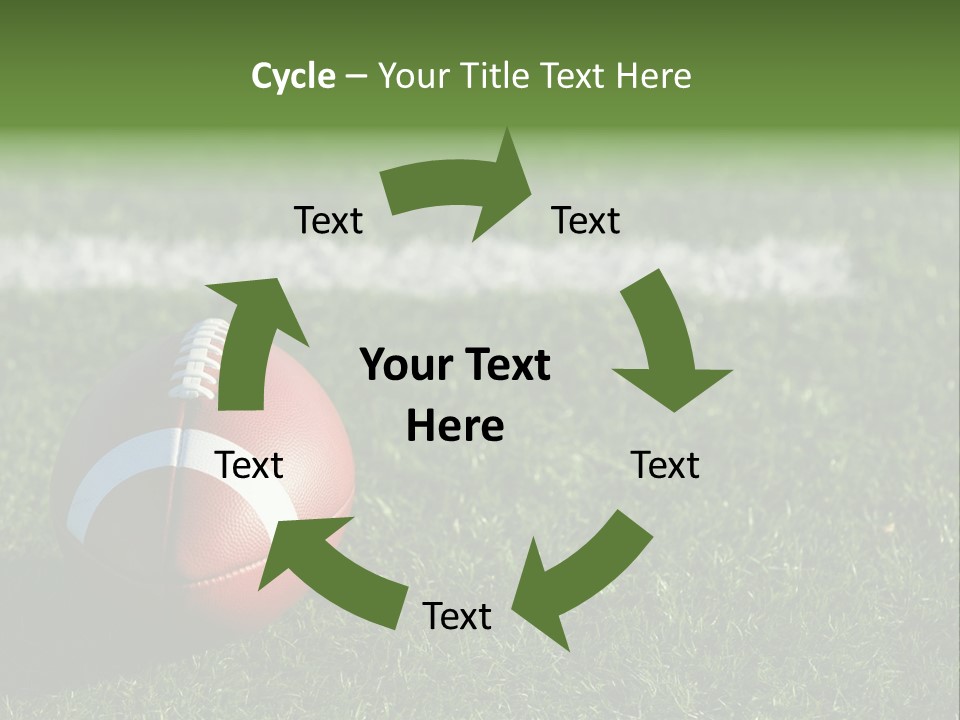 A Football Sitting On Top Of A Lush Green Field PowerPoint Template