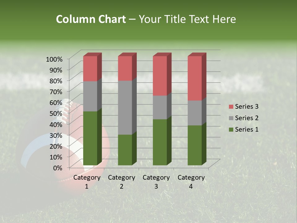 A Football Sitting On Top Of A Lush Green Field PowerPoint Template