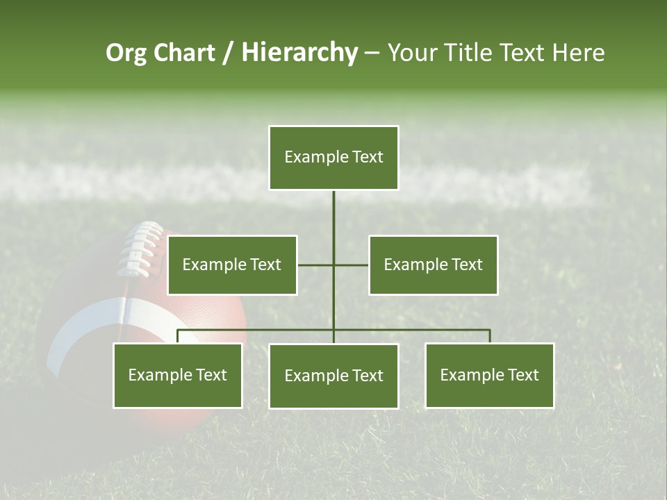 A Football Sitting On Top Of A Lush Green Field PowerPoint Template