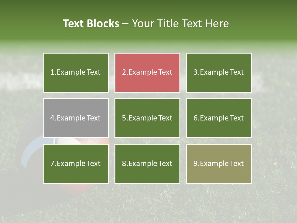 A Football Sitting On Top Of A Lush Green Field PowerPoint Template