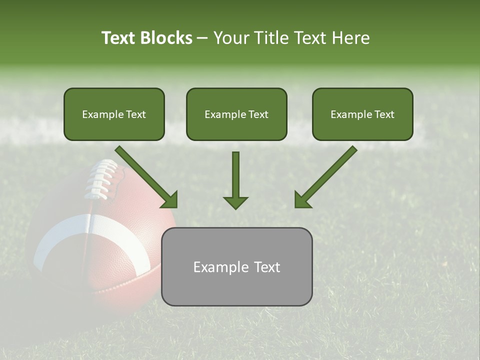 A Football Sitting On Top Of A Lush Green Field PowerPoint Template