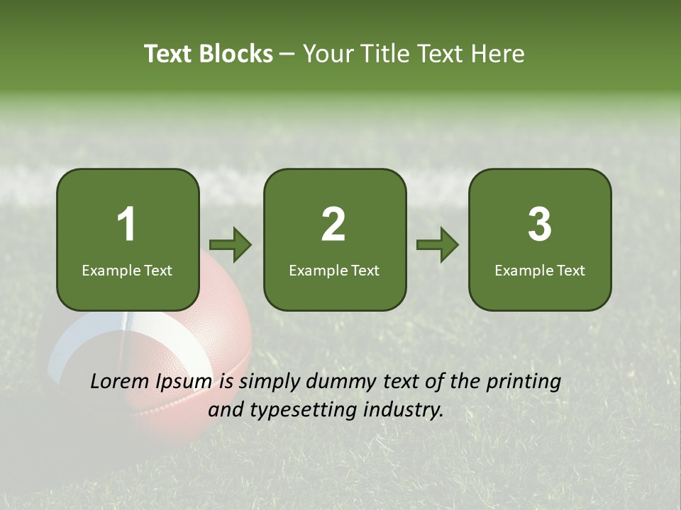 A Football Sitting On Top Of A Lush Green Field PowerPoint Template