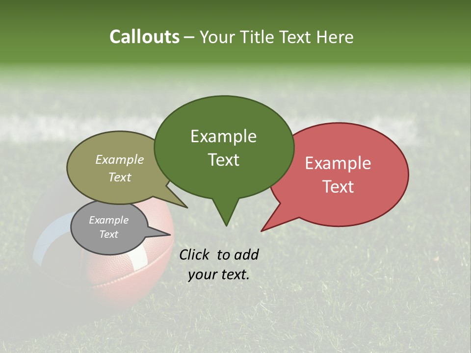 A Football Sitting On Top Of A Lush Green Field PowerPoint Template