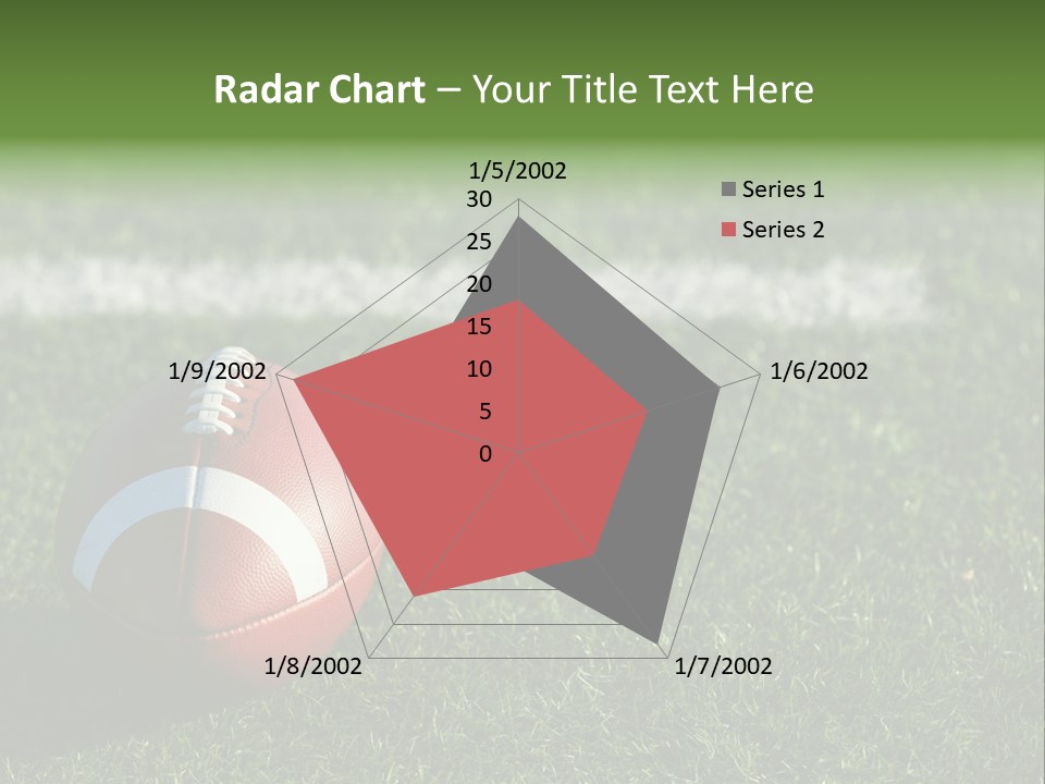 A Football Sitting On Top Of A Lush Green Field PowerPoint Template