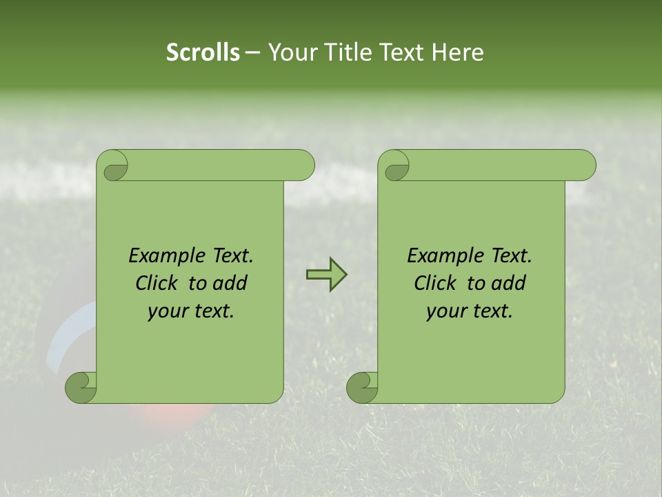 A Football Sitting On Top Of A Lush Green Field PowerPoint Template
