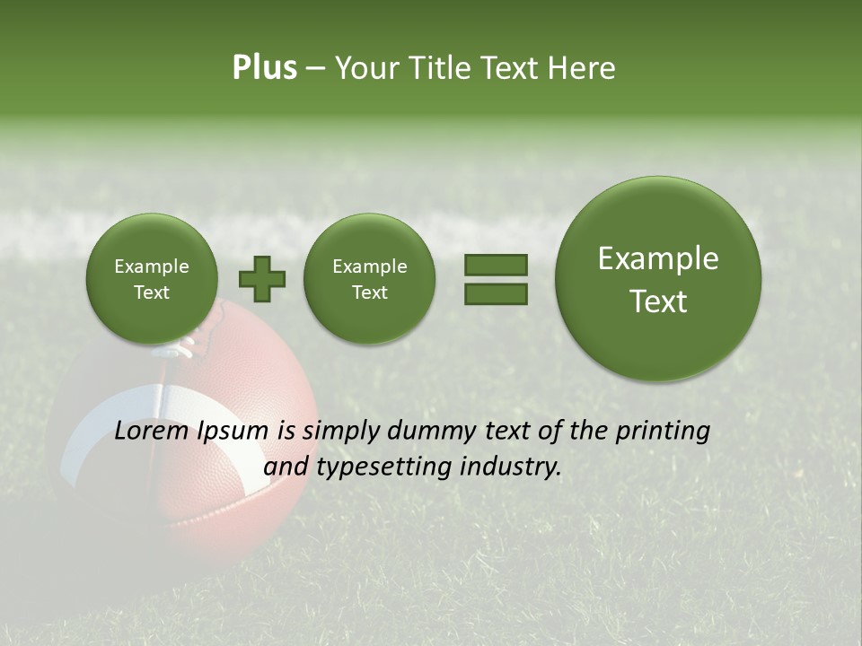 A Football Sitting On Top Of A Lush Green Field PowerPoint Template