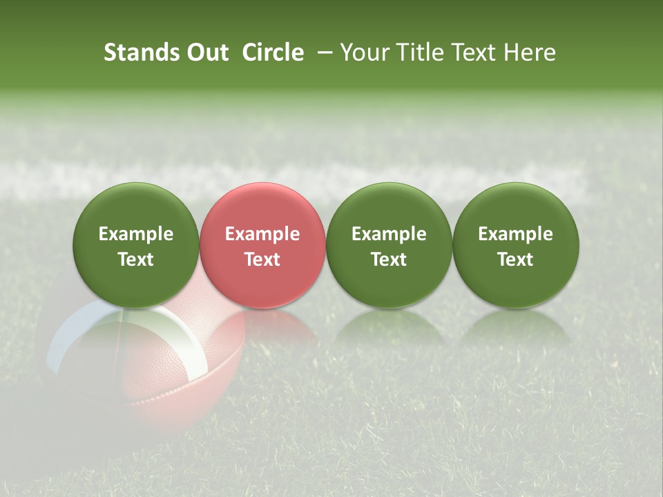 A Football Sitting On Top Of A Lush Green Field PowerPoint Template