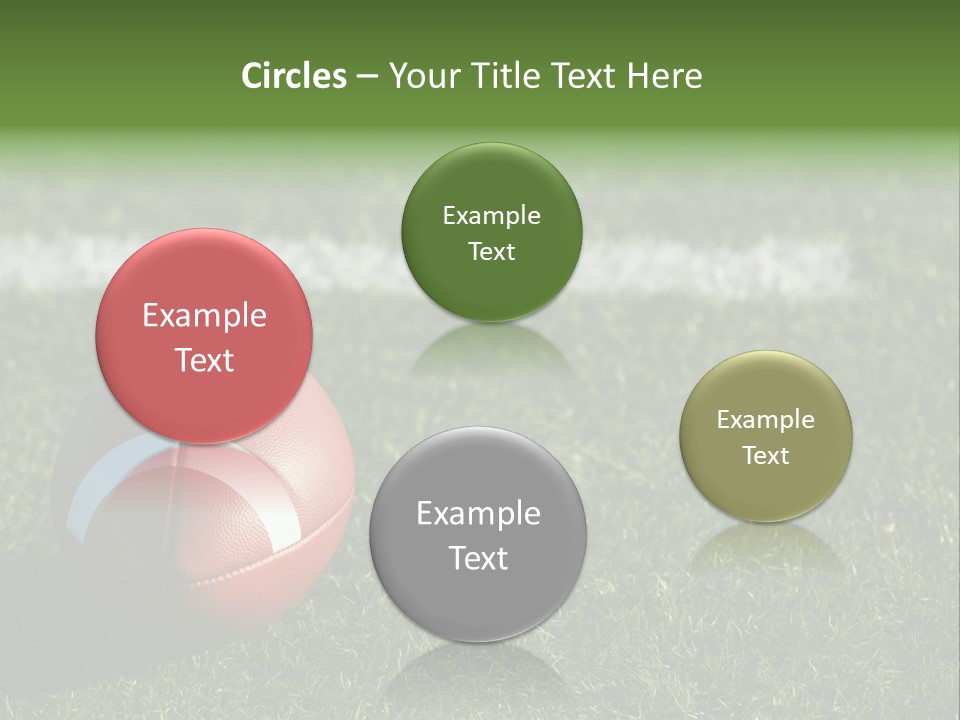 A Football Sitting On Top Of A Lush Green Field PowerPoint Template