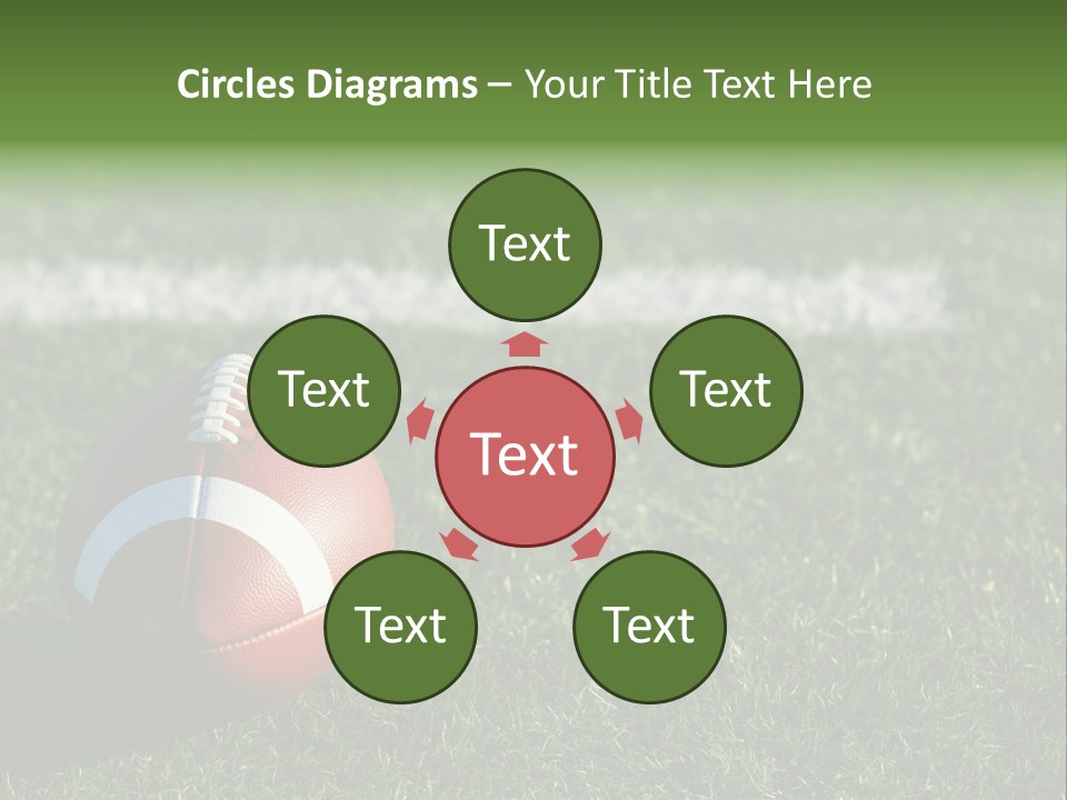 A Football Sitting On Top Of A Lush Green Field PowerPoint Template