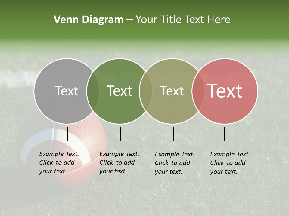A Football Sitting On Top Of A Lush Green Field PowerPoint Template