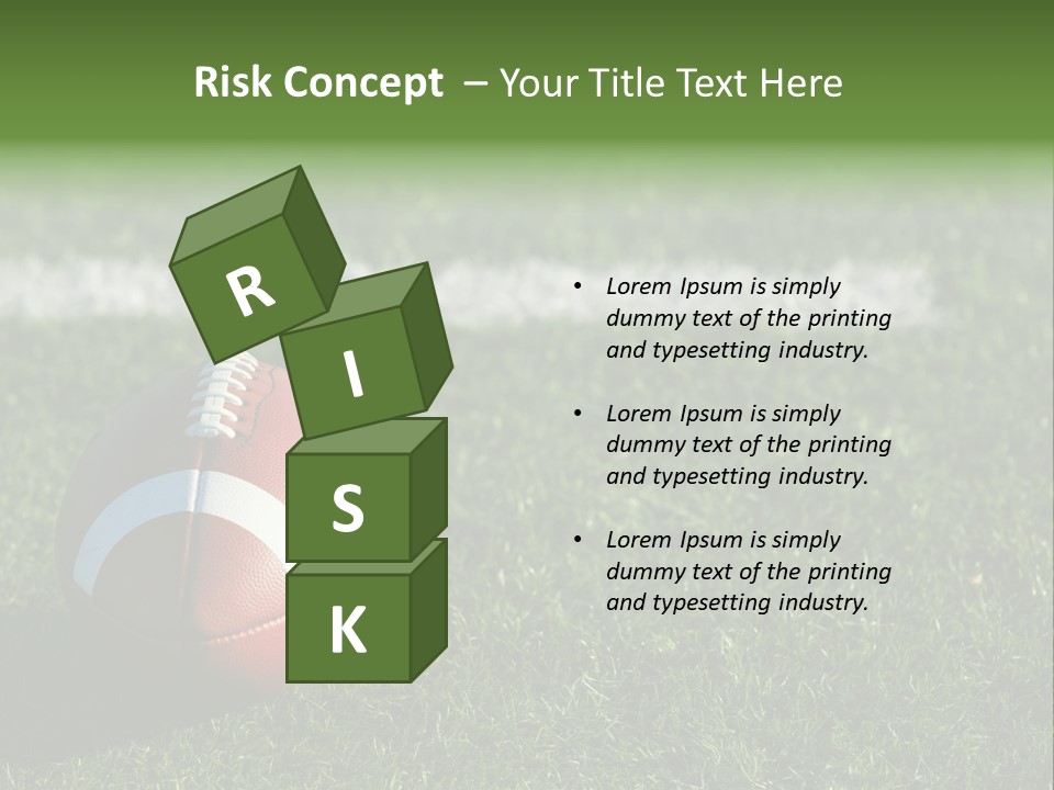 A Football Sitting On Top Of A Lush Green Field PowerPoint Template