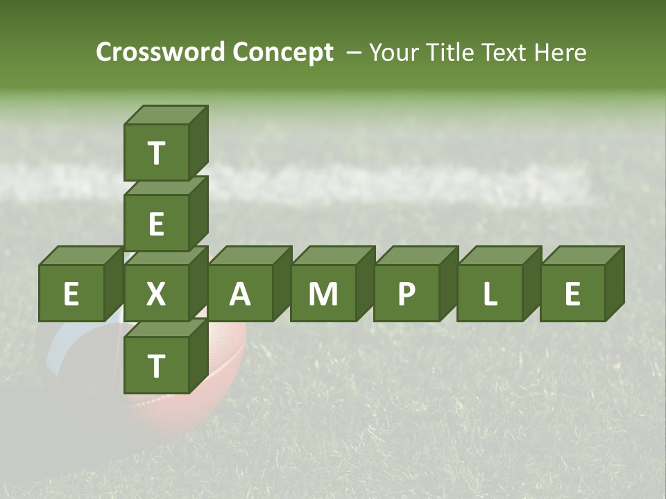 A Football Sitting On Top Of A Lush Green Field PowerPoint Template