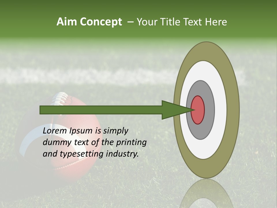A Football Sitting On Top Of A Lush Green Field PowerPoint Template
