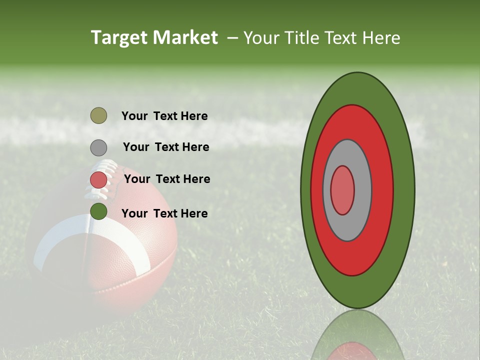 A Football Sitting On Top Of A Lush Green Field PowerPoint Template
