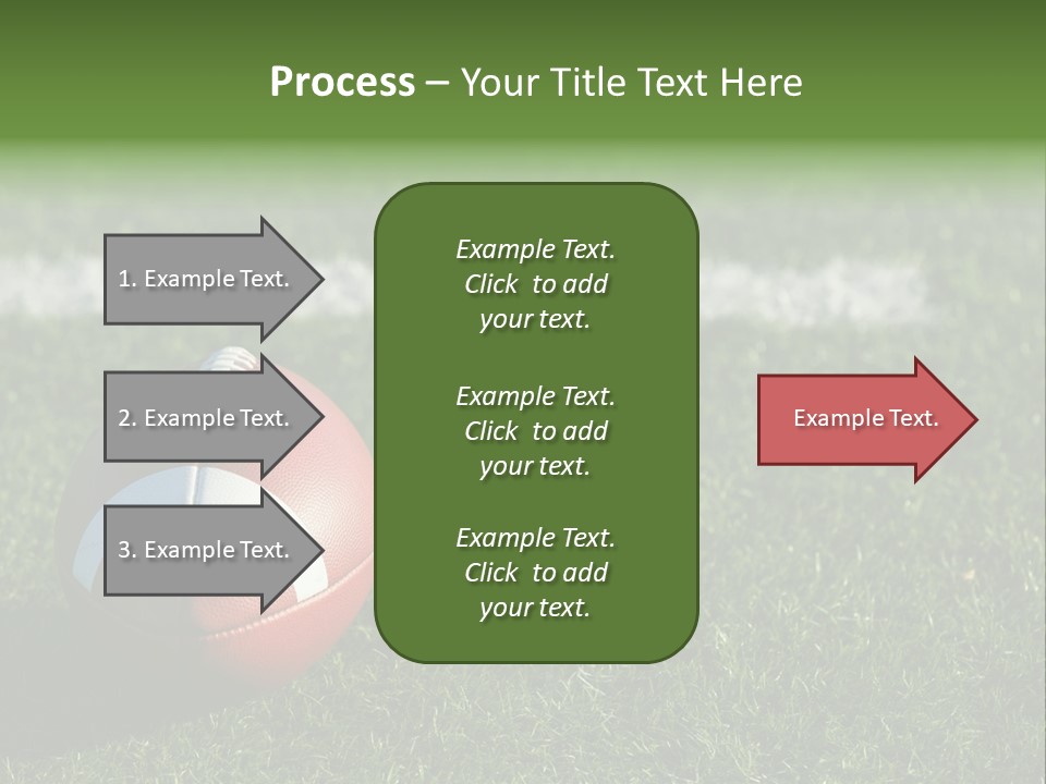 A Football Sitting On Top Of A Lush Green Field PowerPoint Template
