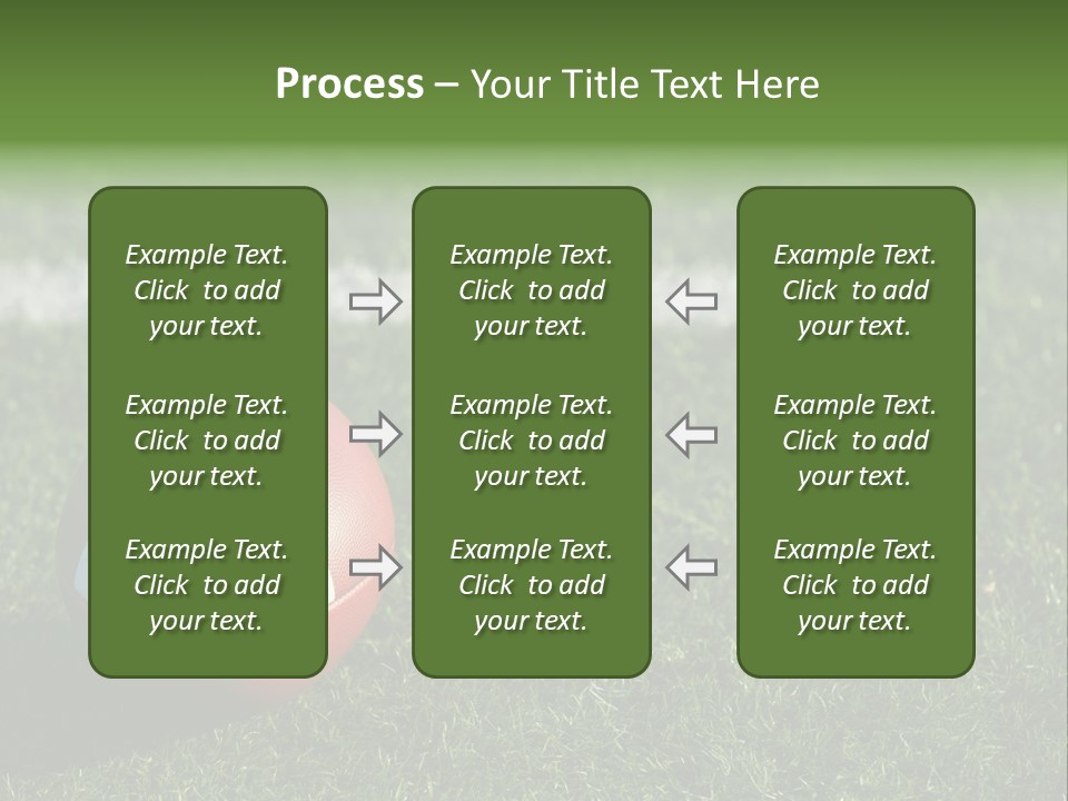 A Football Sitting On Top Of A Lush Green Field PowerPoint Template