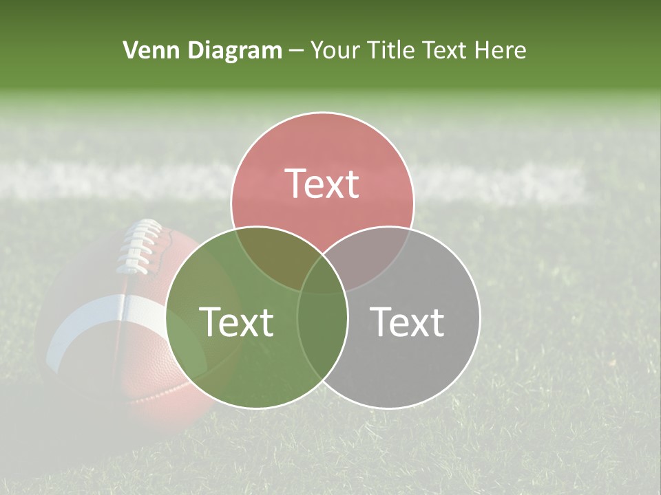 A Football Sitting On Top Of A Lush Green Field PowerPoint Template