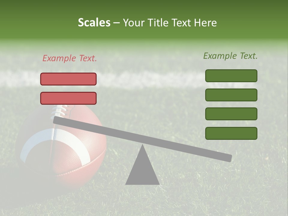 A Football Sitting On Top Of A Lush Green Field PowerPoint Template