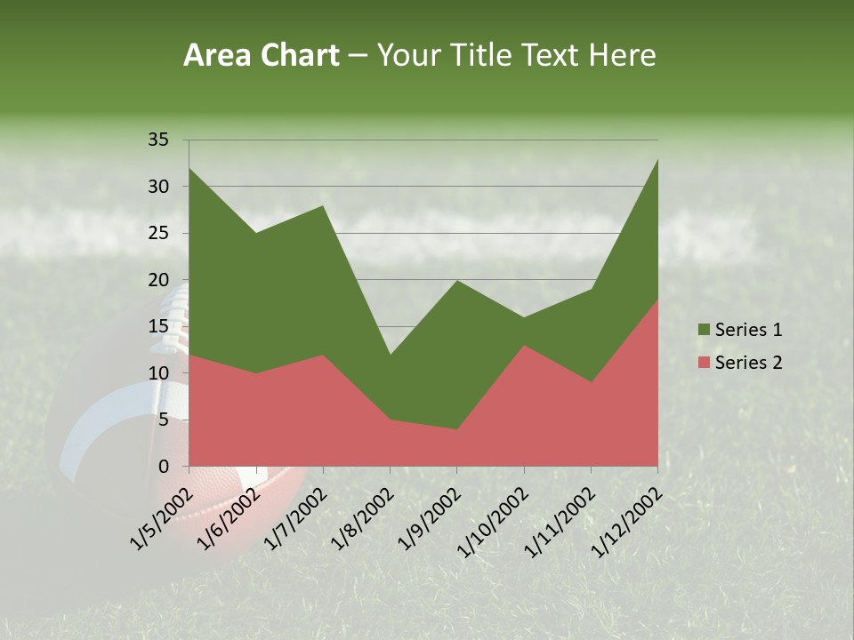 A Football Sitting On Top Of A Lush Green Field PowerPoint Template