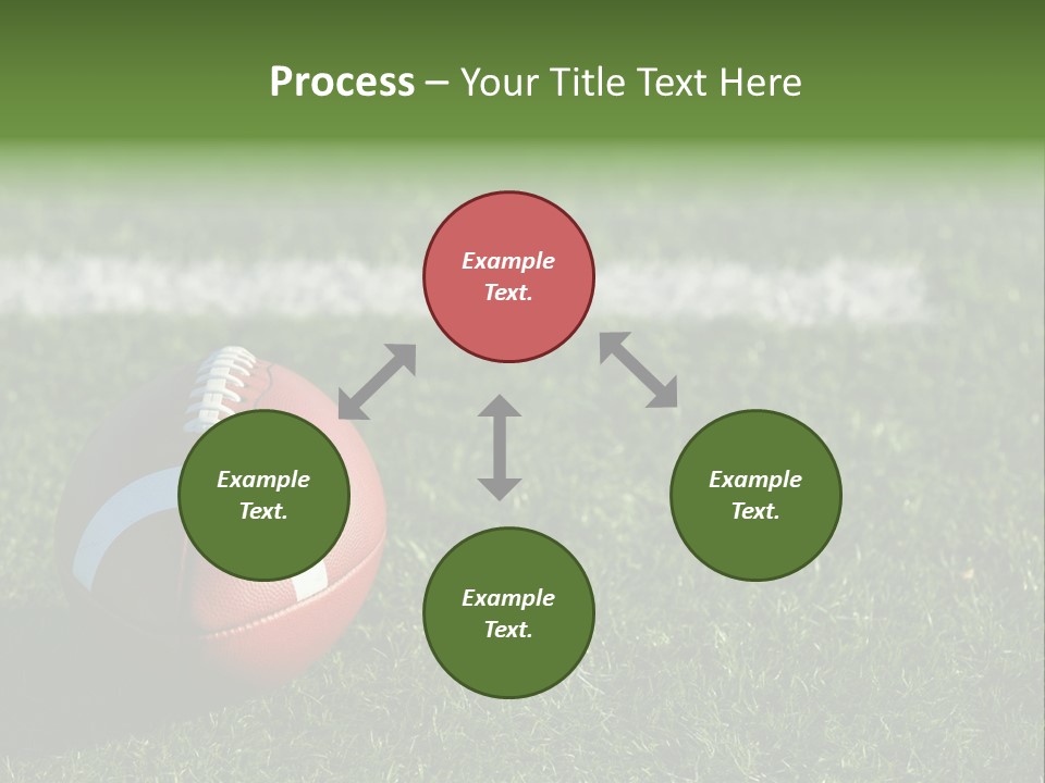 A Football Sitting On Top Of A Lush Green Field PowerPoint Template