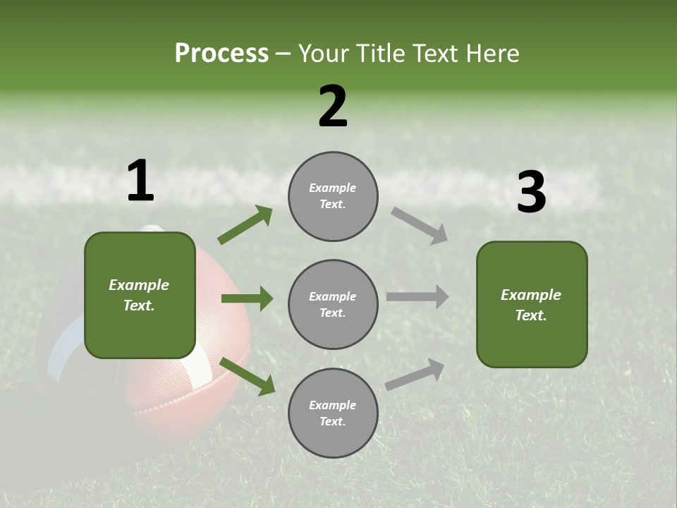 A Football Sitting On Top Of A Lush Green Field PowerPoint Template