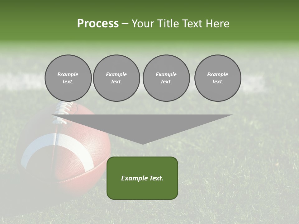 A Football Sitting On Top Of A Lush Green Field PowerPoint Template