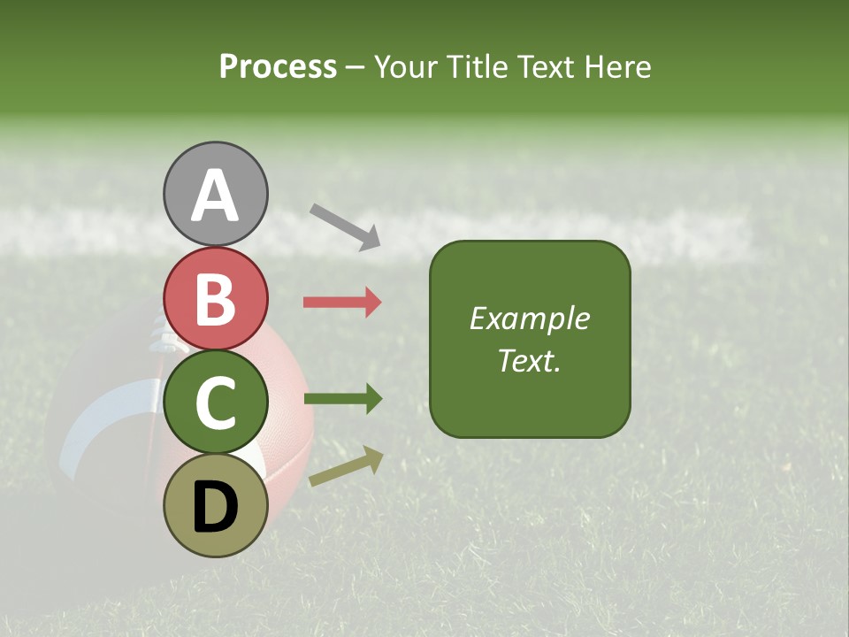 A Football Sitting On Top Of A Lush Green Field PowerPoint Template