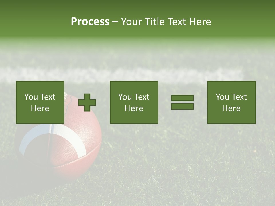 A Football Sitting On Top Of A Lush Green Field PowerPoint Template