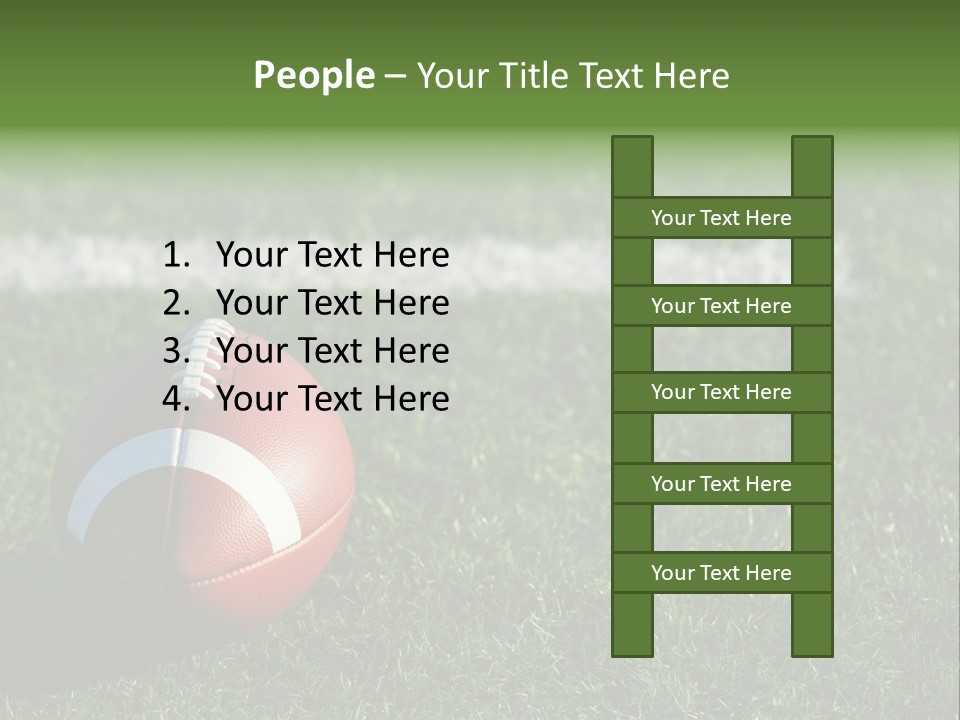 A Football Sitting On Top Of A Lush Green Field PowerPoint Template