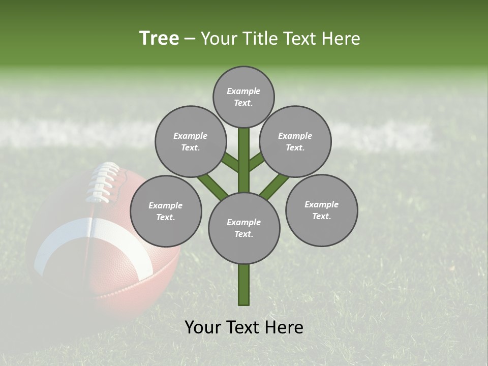 A Football Sitting On Top Of A Lush Green Field PowerPoint Template