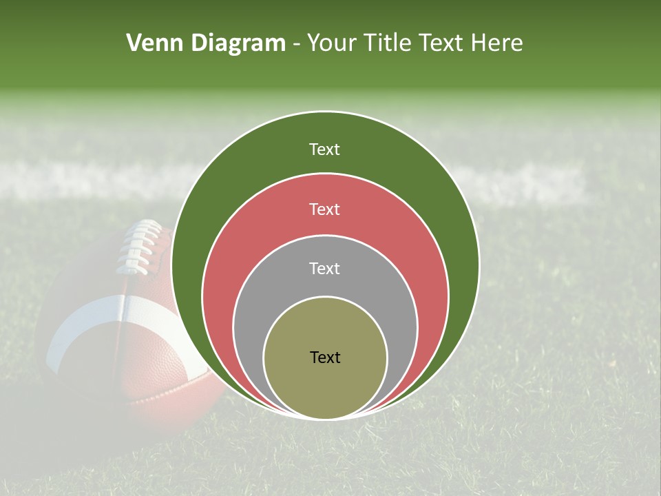 A Football Sitting On Top Of A Lush Green Field PowerPoint Template