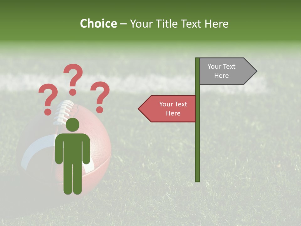 A Football Sitting On Top Of A Lush Green Field PowerPoint Template