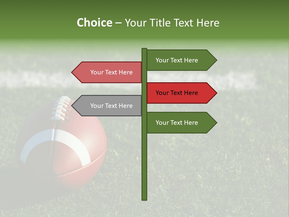 A Football Sitting On Top Of A Lush Green Field PowerPoint Template