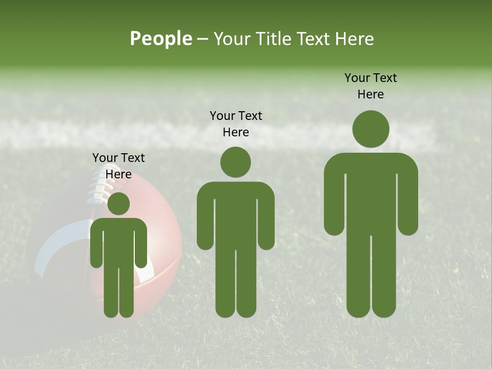 A Football Sitting On Top Of A Lush Green Field PowerPoint Template