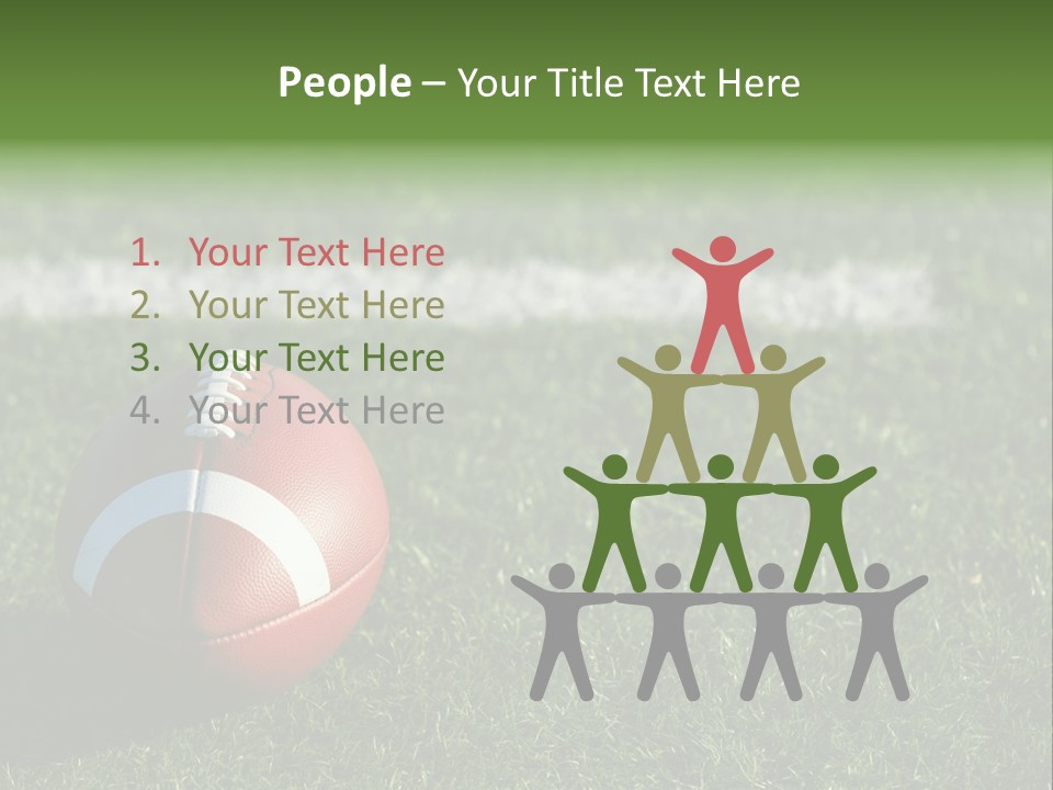 A Football Sitting On Top Of A Lush Green Field PowerPoint Template