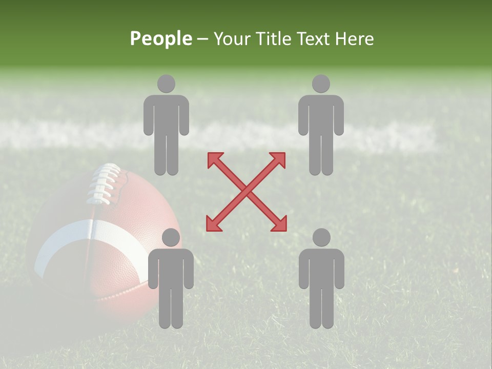 A Football Sitting On Top Of A Lush Green Field PowerPoint Template