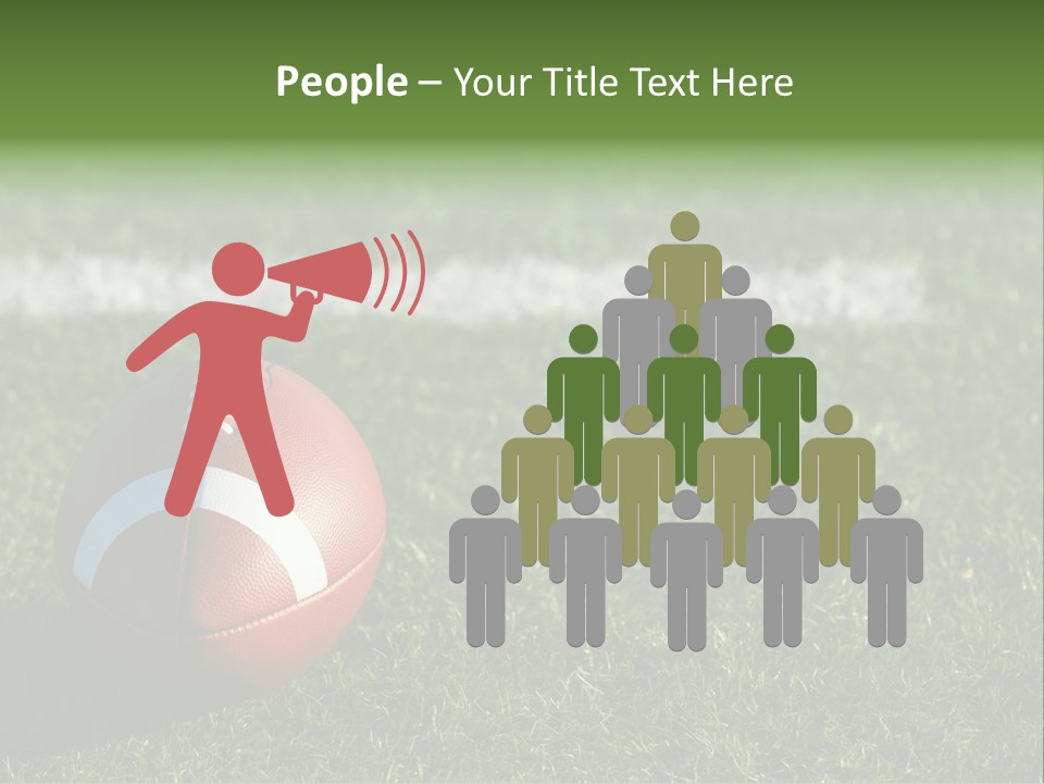 A Football Sitting On Top Of A Lush Green Field PowerPoint Template